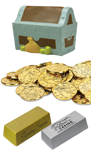 treasure chest coins and tokens