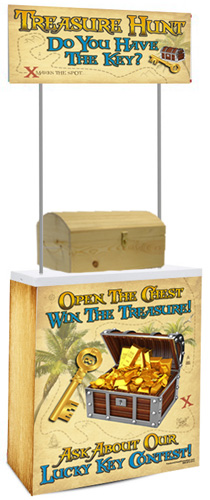 wood pine treasure chest package